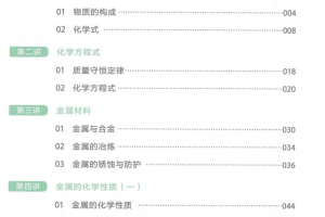 高途课堂张立琛2022秋季初三化学秋季系统班课程